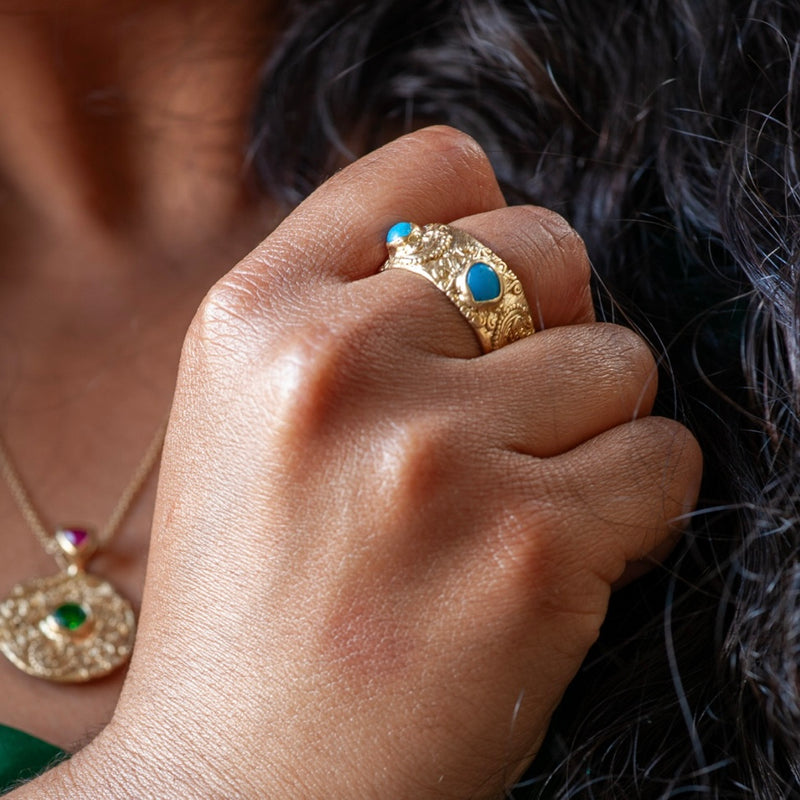 Cosmos Ring SAMPLE // TURQUOISE SIZE S