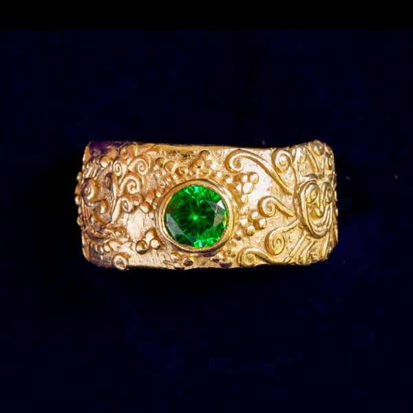 Cosmos Ring SAMPLE // LAB MADE EMERALD // SIZE R