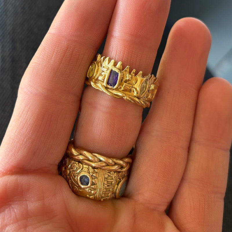 One of a kind crown ring
