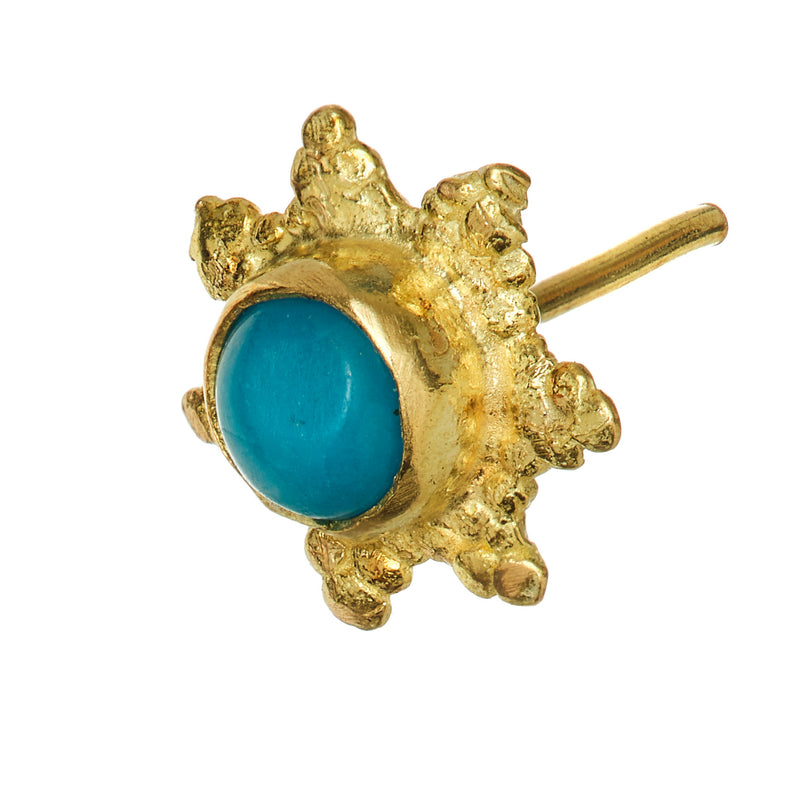 Small Starburst Stud - Turquoise