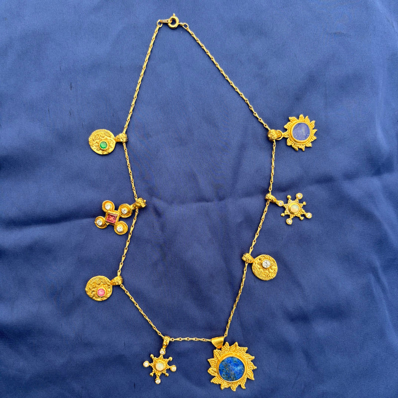 Lapis Lazuli Sun Pendant