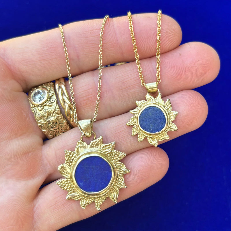Lapis Lazuli Sun Pendant