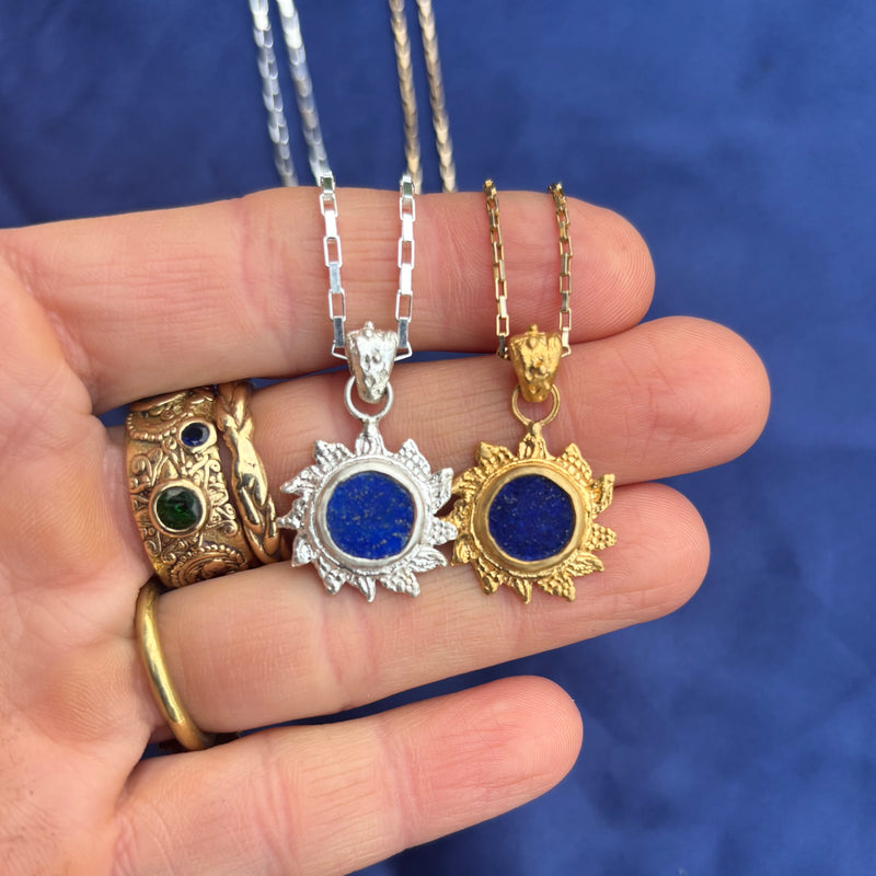 Lapis Lazuli Sun Pendant