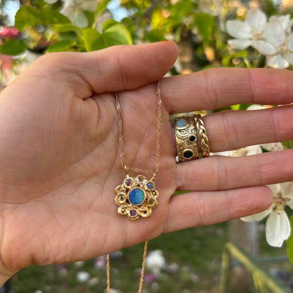 Opal Blossom Pendant