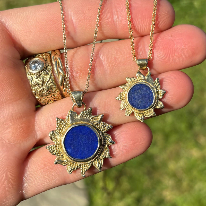 Lapis Lazuli Sun Pendant