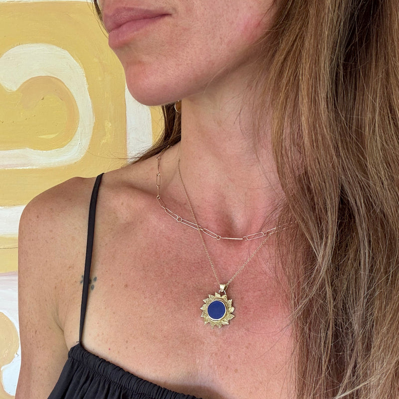 Lapis Lazuli Sun Pendant