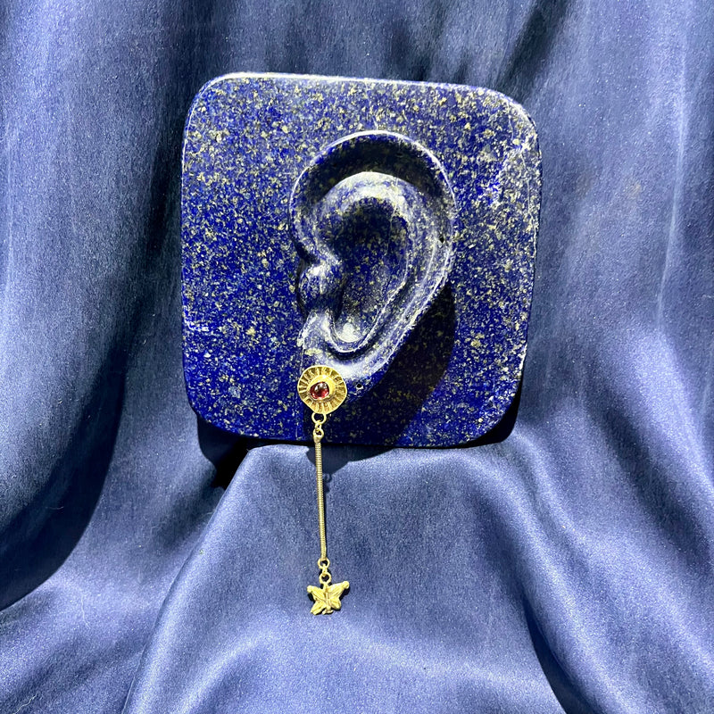 Garnet Butterfly Earrings # 17