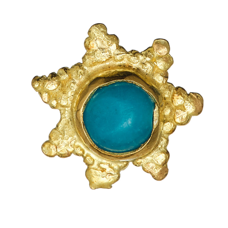 Small Starburst Stud - Turquoise