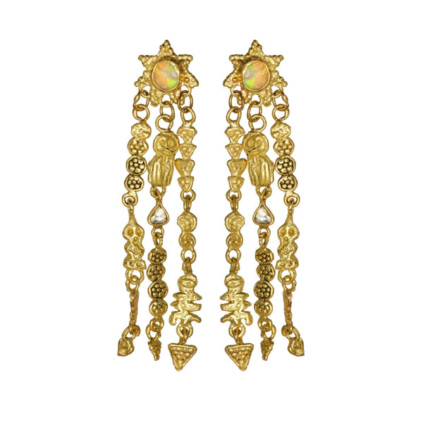 Galactic Celebration Dangling Earring - Australian Opal