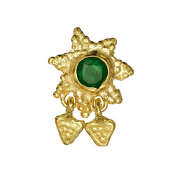 Starburst Emerald Stud with Tassels