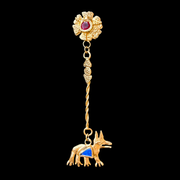 Flower Power Jackal Earring Single
