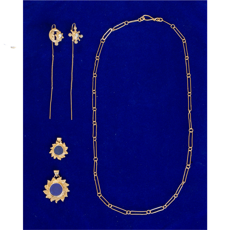 Lapis Lazuli Sun Pendant