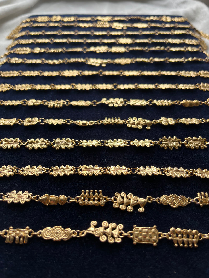 Mountain Reflection Link Chain // Gold Plated Silver