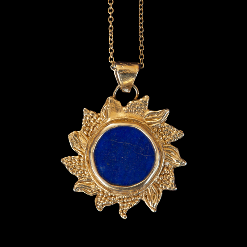 Lapis Lazuli Sun Pendant