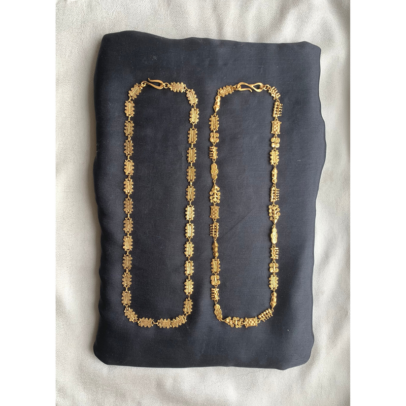 Mountain Reflection Link Chain // Gold Plated Silver