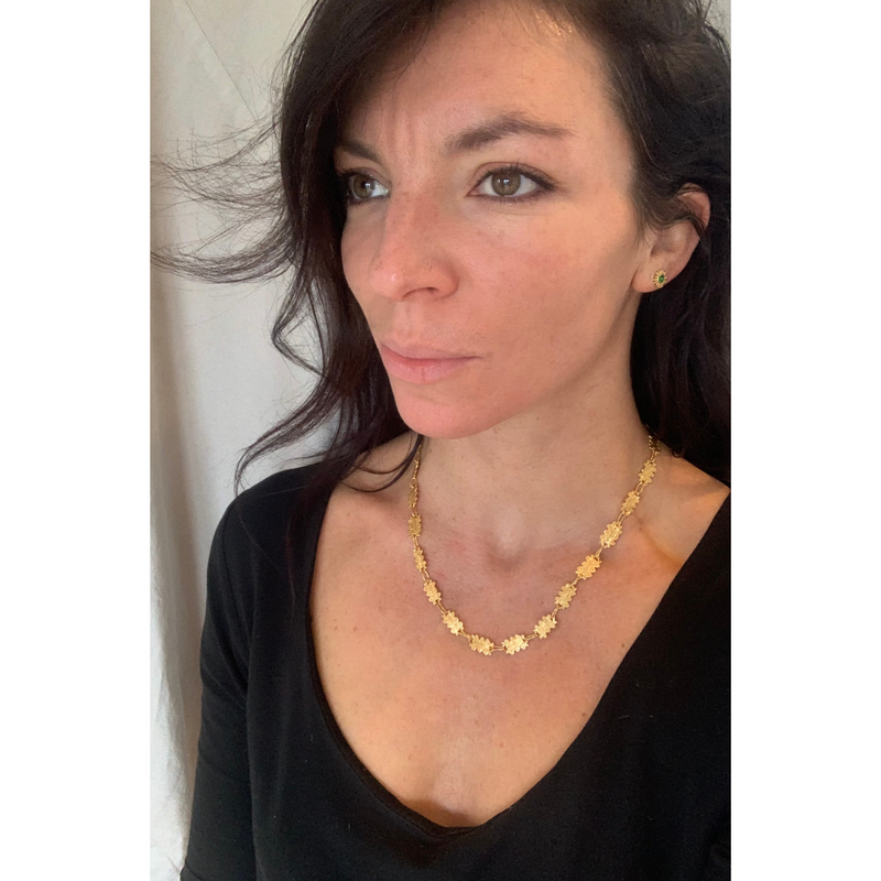 Mountain Reflection Link Chain // Gold Plated Silver