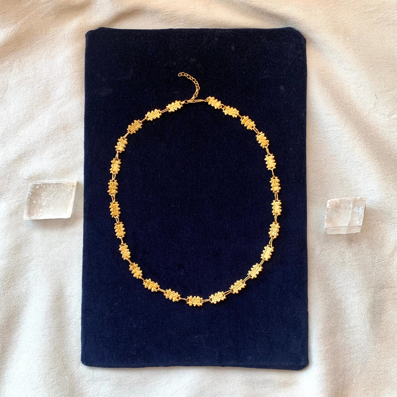 Mountain Reflection Link Chain // Gold Plated Silver